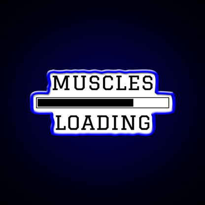 Muscles Loading Gym Fitness Led Neon Sign Rgb Color