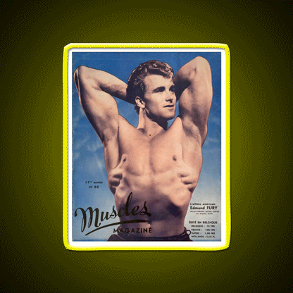 Muscles Model Magazine Cover Gym Fitness Led Neon Sign Rgb Color