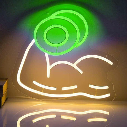 Muscular Arm Lifting Dumbbell Led Neon Sign | Shineneon