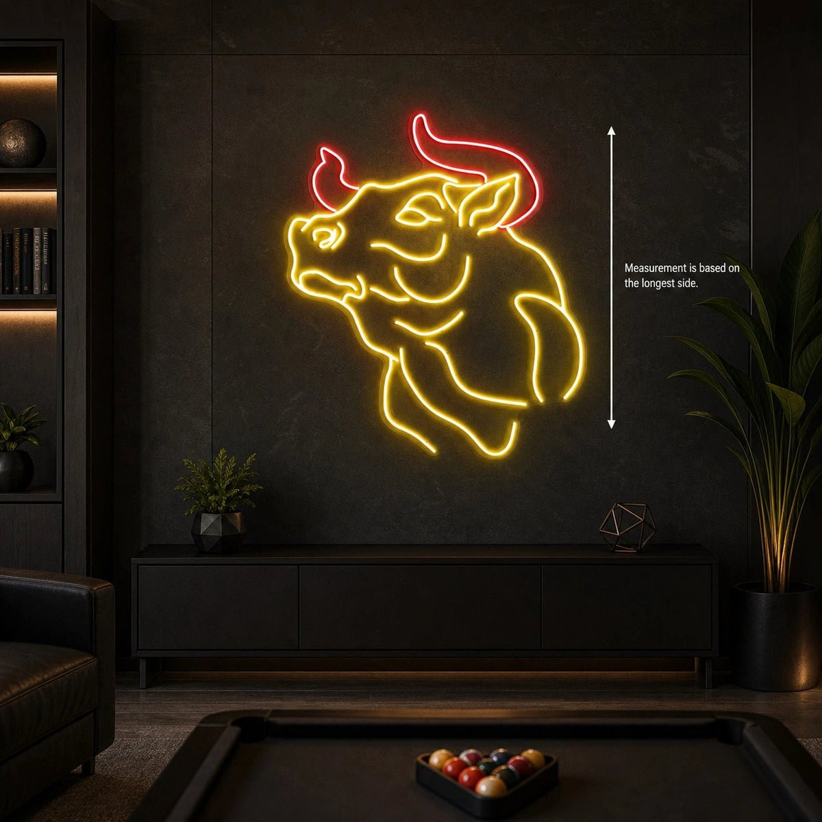 Muscular Bull Bust LED Neon Sign - Shineneon