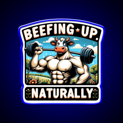 Muscular Cow Gym Fitness Led Neon Sign Rgb Color