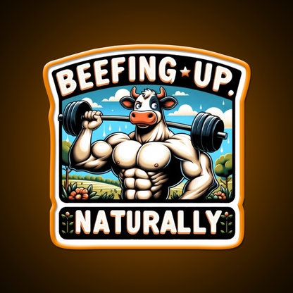 Muscular Cow Gym Fitness Led Neon Sign Rgb Color