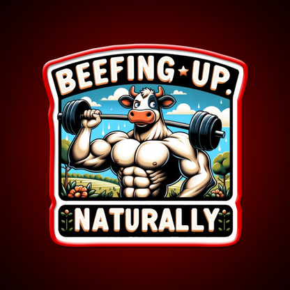 Muscular Cow Gym Fitness Led Neon Sign Rgb Color