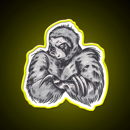 Muscular Sloth Bodybuilder Gym Fitness Led Neon Sign Rgb Color