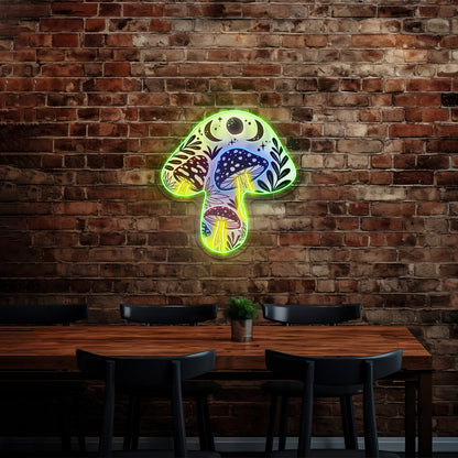 Mushroom Abstract Artwork Aesthetic Neon Signs - Shineneon