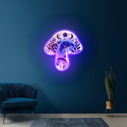 Mushroom Abstract Artwork Aesthetic Neon Signs - Shineneon