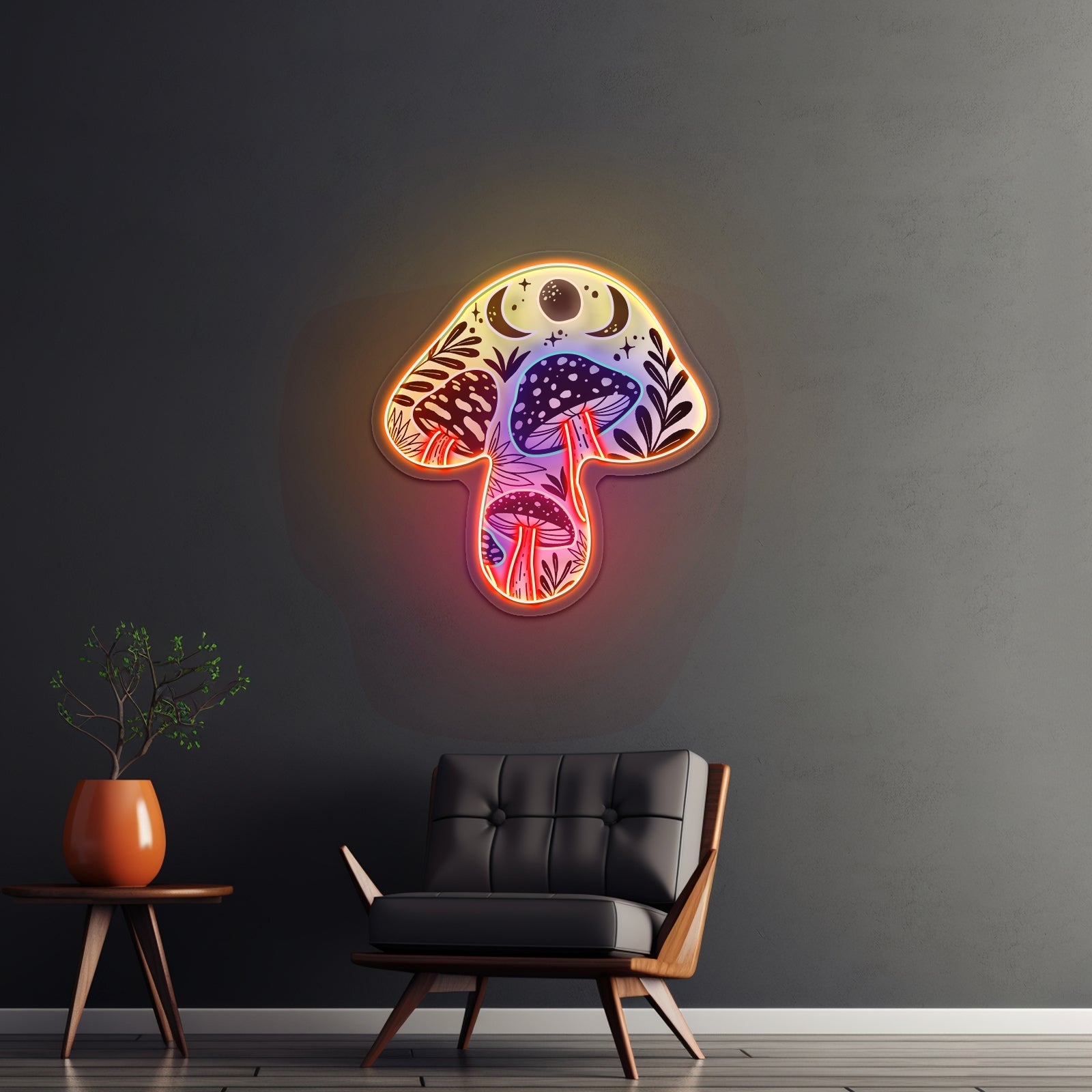 Mushroom Abstract Artwork Aesthetic Neon Signs - Shineneon
