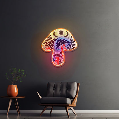 Mushroom Abstract Artwork Aesthetic Neon Signs - Shineneon