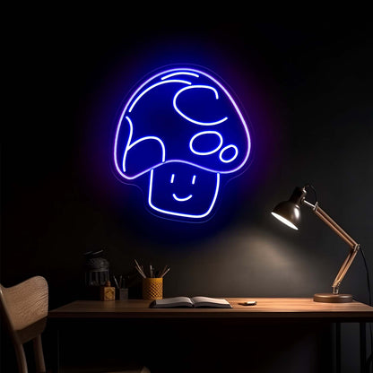 Mushroom Cat Neon Sign Cute Cat Led Signs For Bedroom