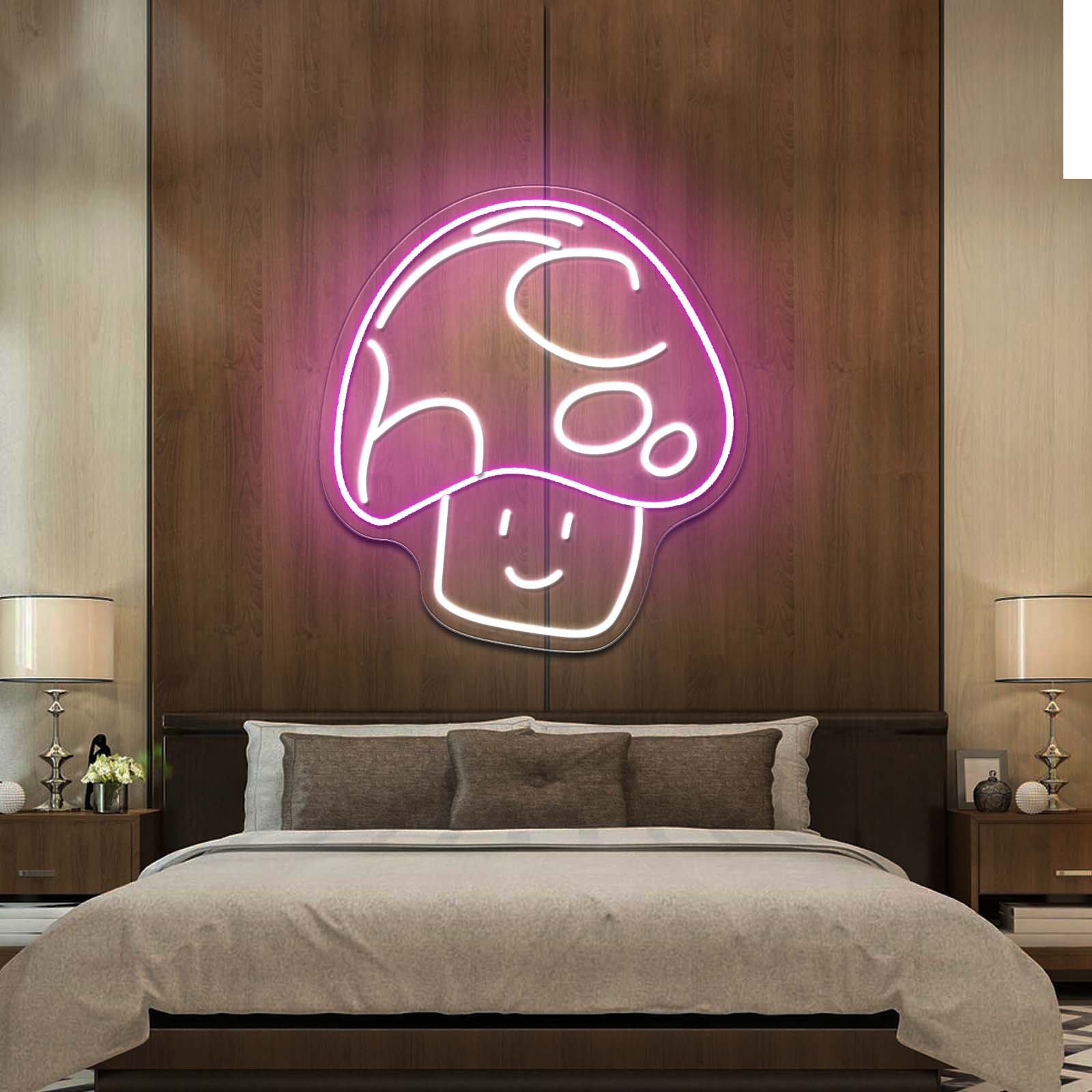 Mushroom Cat Neon Sign Cute Cat Led Signs For Bedroom