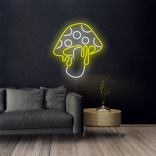 Mushroom Dripping Neon Sign