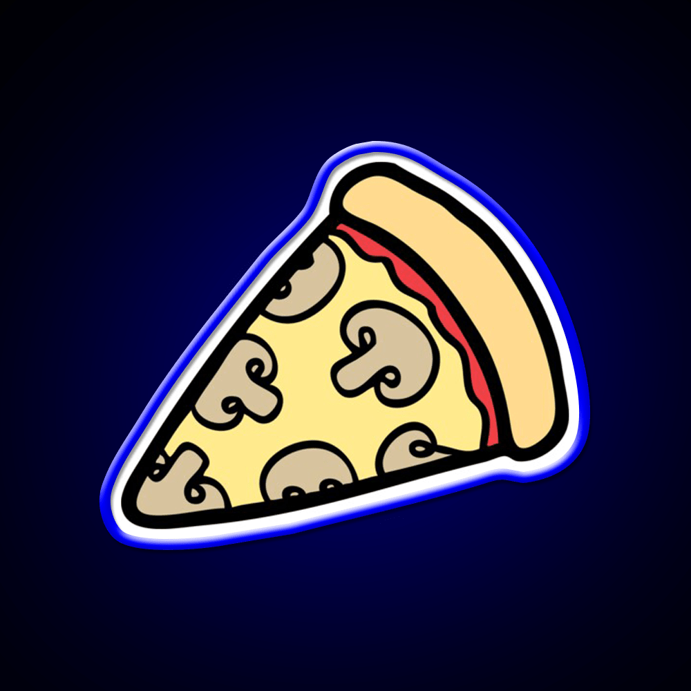 Mushroom Pizza Pattern Snack Food Led Neon Sign Rgb Color - Shineneon