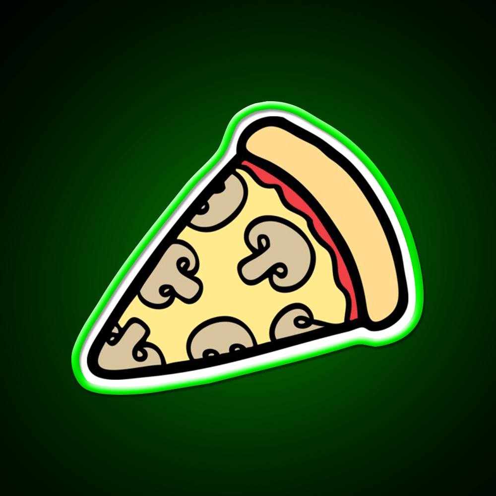 Mushroom Pizza Pattern Snack Food Led Neon Sign Rgb Color - Shineneon