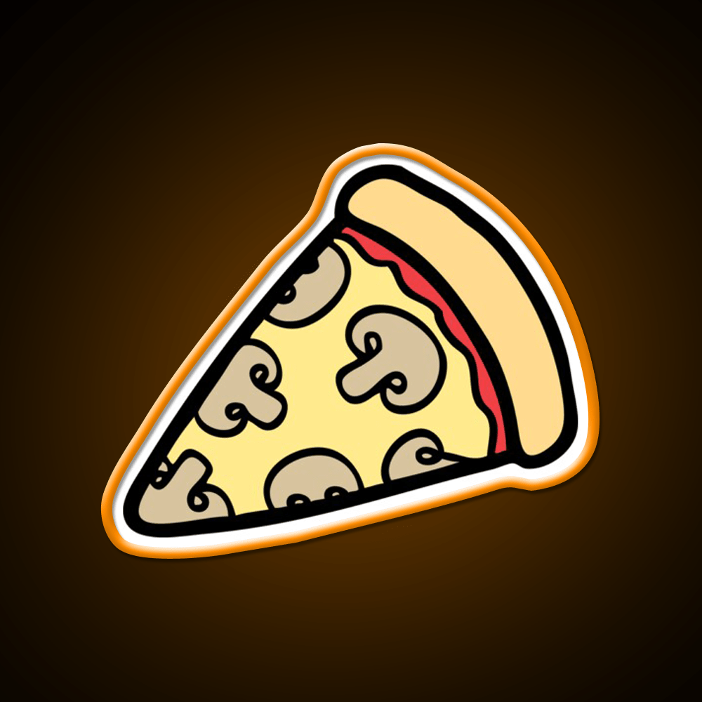 Mushroom Pizza Pattern Snack Food Led Neon Sign Rgb Color - Shineneon