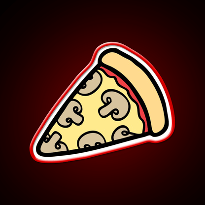 Mushroom Pizza Pattern Snack Food Led Neon Sign Rgb Color - Shineneon