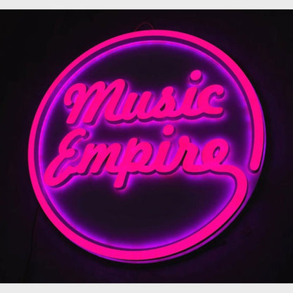 Music Emprie 3D Frontlit And Backlit Channel Letter Led Light Sign - Shineneon