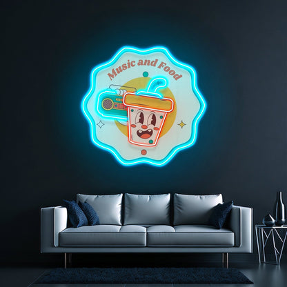Music Food Custom Led Signs Artwork For Sale - Shineneon