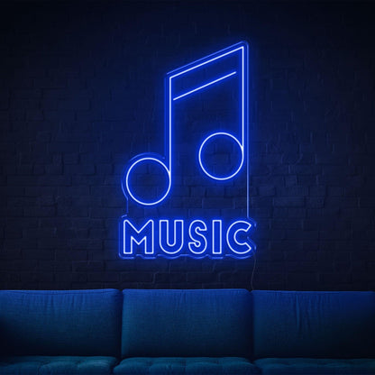 Music Green Led Neon Sign For Indoor Wall Art Decor | Shineneon