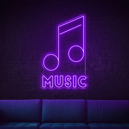 Music Green Led Neon Sign For Indoor Wall Art Decor | Shineneon