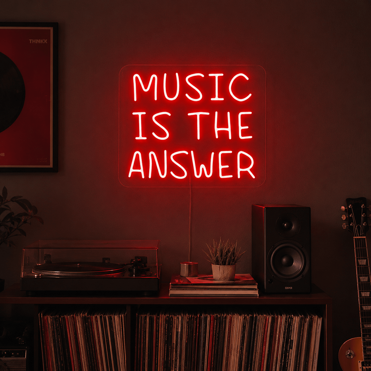 Music Is The Answer LED Neon Sign - Shineneon