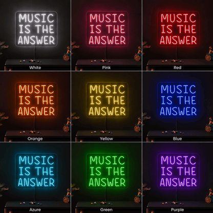 Music Is The Answer LED Neon Sign - Shineneon