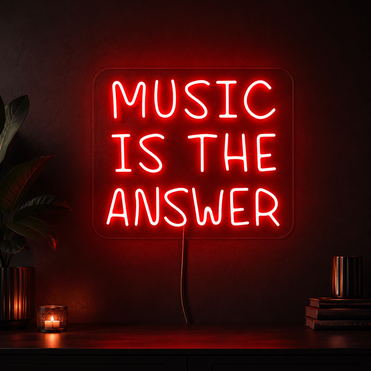 Music Is The Answer LED Neon Sign - Shineneon