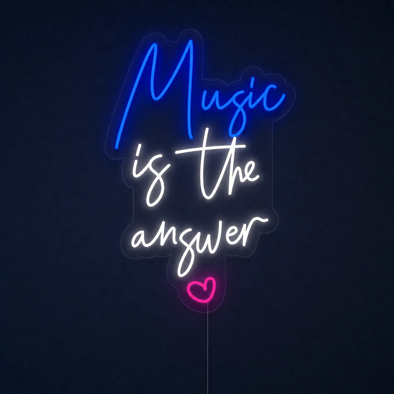 Music Is The Answer LED Neon Sign Garage Neon Sign main product image