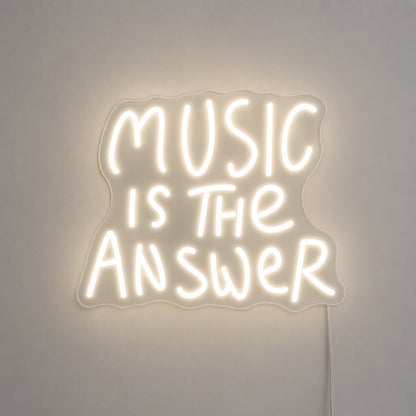 Music Is The Answer Neon Sign Wall Art LED Neon Sign main product image