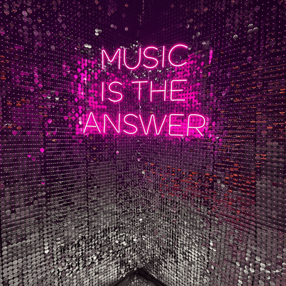 Music Is The Answer Wall Decor LED Neon Sign - Shineneon