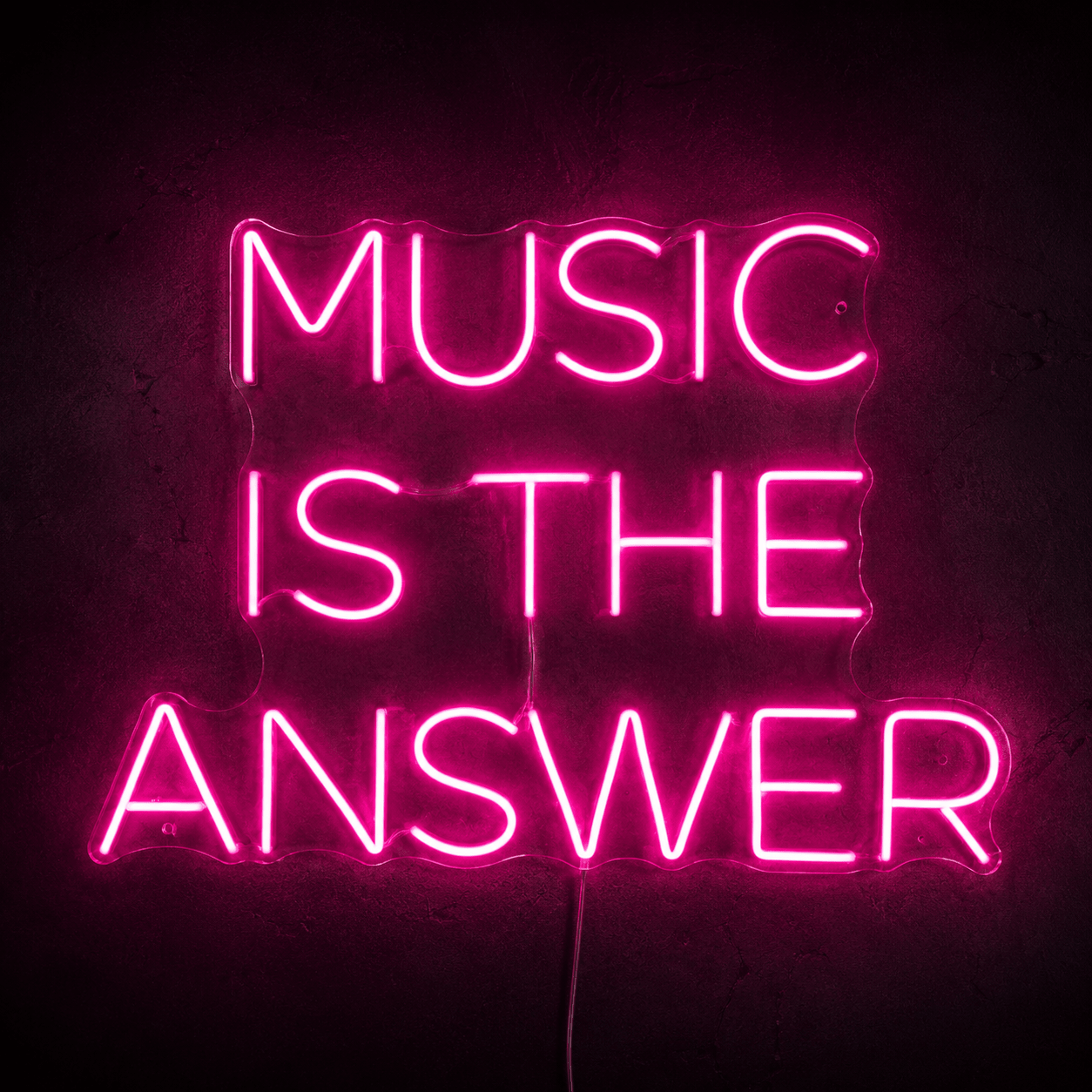 Music Is The Answer Wall Decor LED Neon Sign - Shineneon