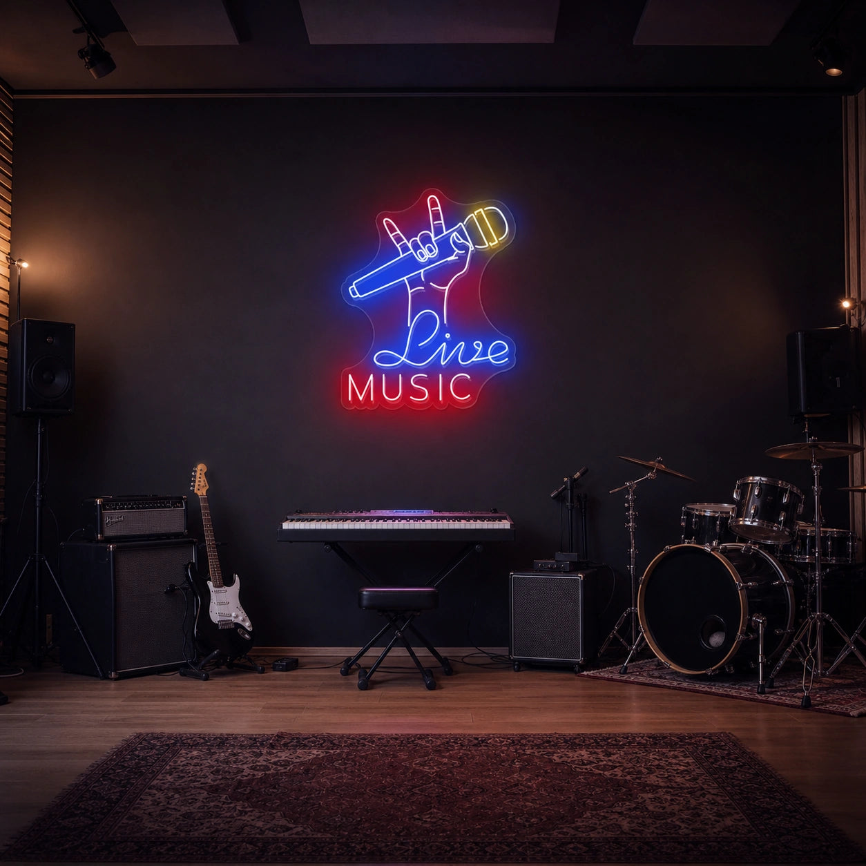 Music LED Neon Sign Garage Neon Sign size image