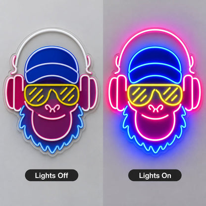Music Monkey LED Neon Sign - Shineneon