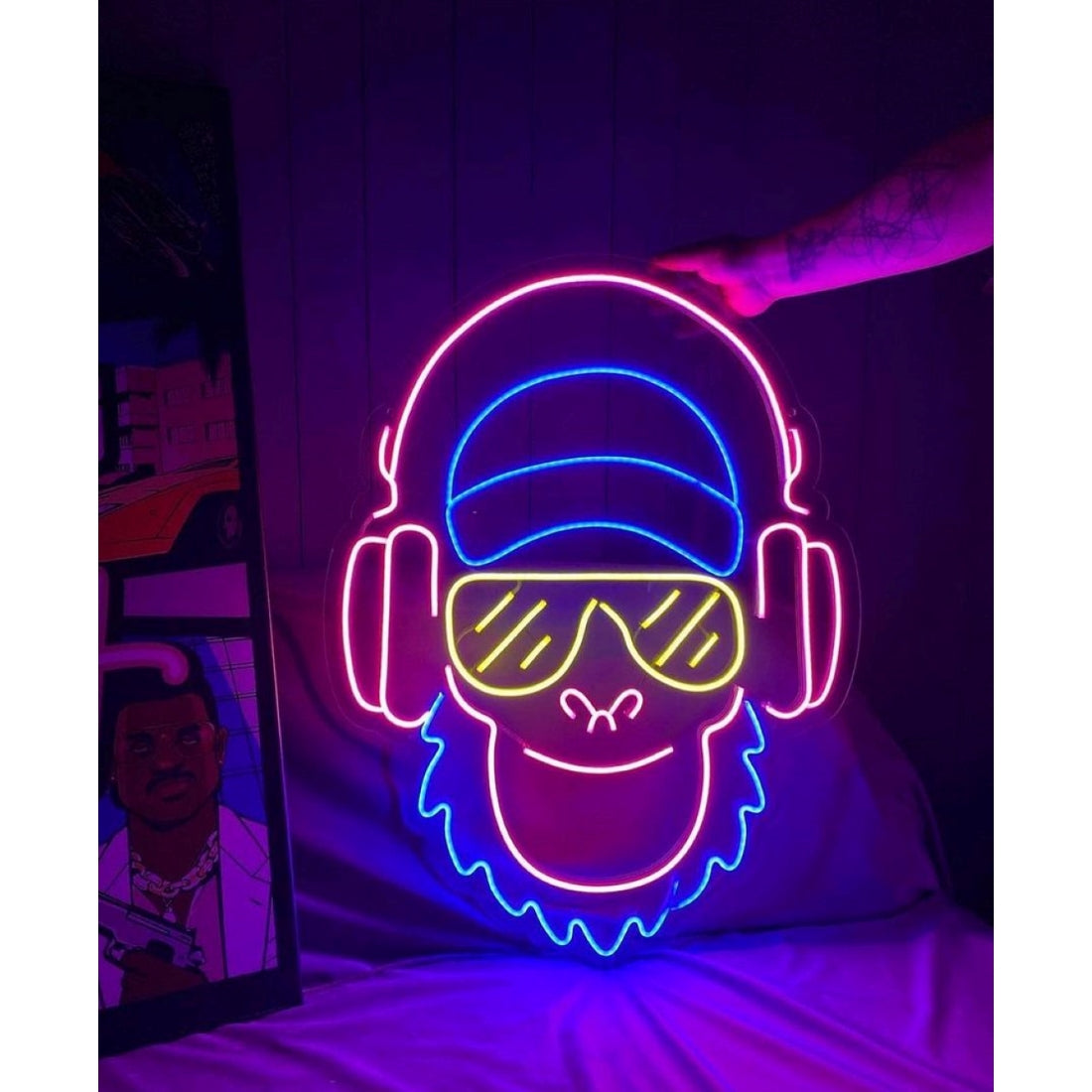 Music Monkey Led Sign Business Neon Sign