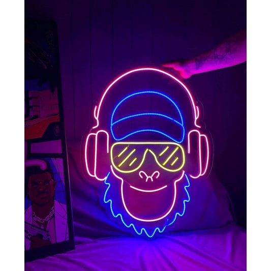 Music Monkey Led Sign Business Neon Sign