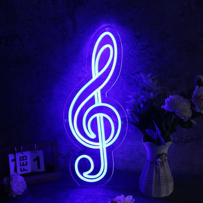 Music Note Blue Led Neon Sign | Shineneon