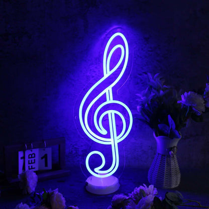 Music Note Blue Led Neon Sign | Shineneon