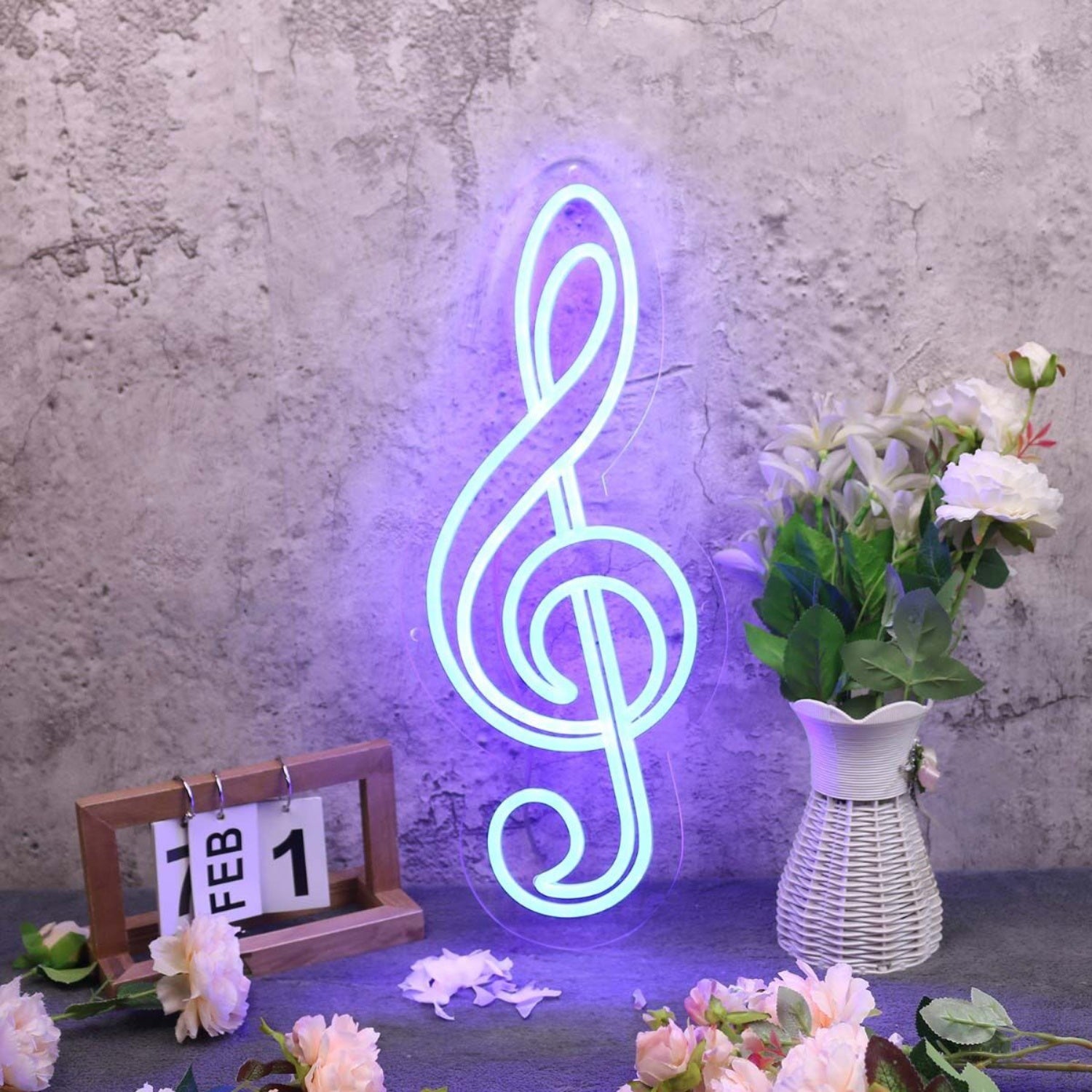 Music Note Blue Led Neon Sign | Shineneon