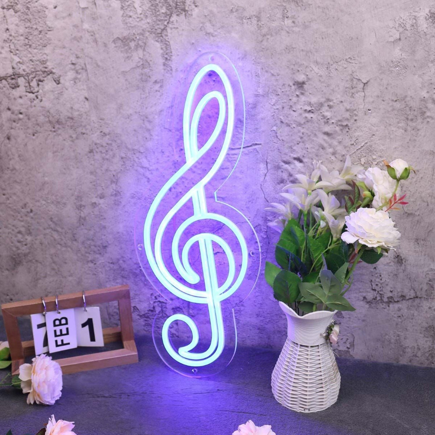 Music Note Blue Led Neon Sign | Shineneon