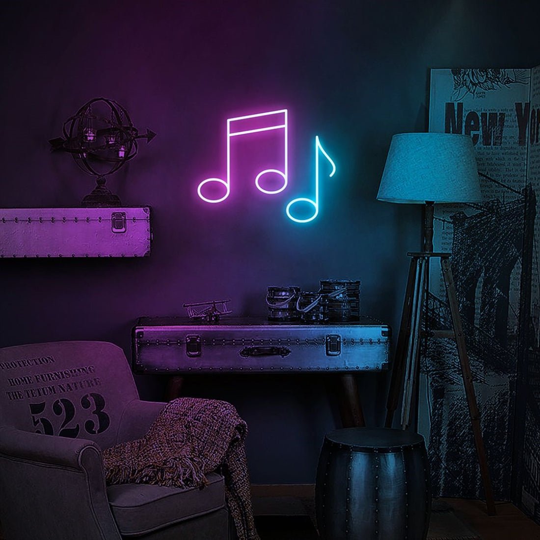 Music Notes Led Sign Business Neon Sign - Shineneon
