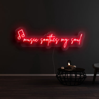 Music Soothes My Soul Led Neon Sign | Shineneon