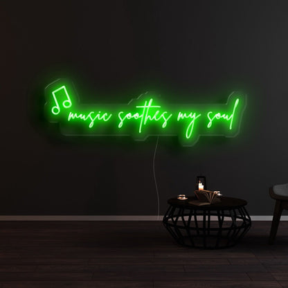 Music Soothes My Soul Led Neon Sign | Shineneon
