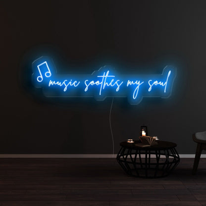 Music Soothes My Soul Led Neon Sign | Shineneon