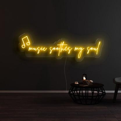 Music Soothes My Soul Led Neon Sign | Shineneon