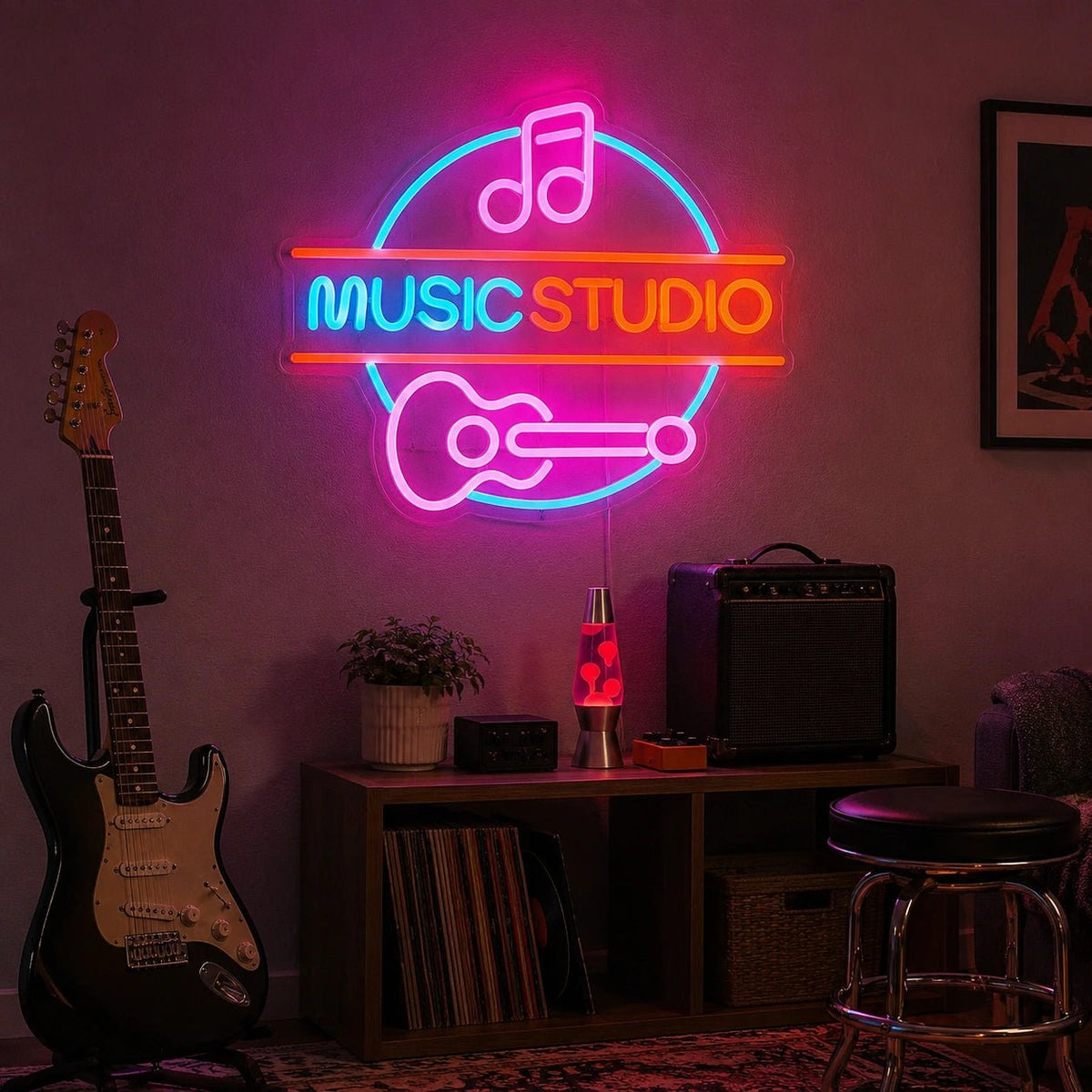 Music Studio Guitar LED Neon Sign - Shineneon