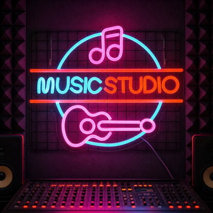 Music Studio LED Neon Sign Garage Man Cave Neon Sign high-converting product image