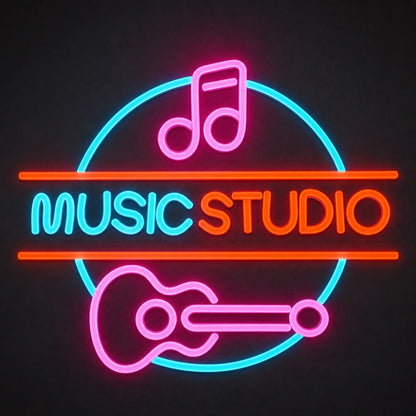 Music Studio LED Neon Sign Garage Man Cave Neon Sign main product image