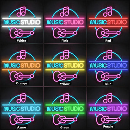 Music Studio LED Neon Sign Garage Man Cave Neon Sign - Shineneon