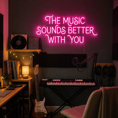 Music You See LED Neon Sign Garage Man Cave Neon Sign real lifestyle scene