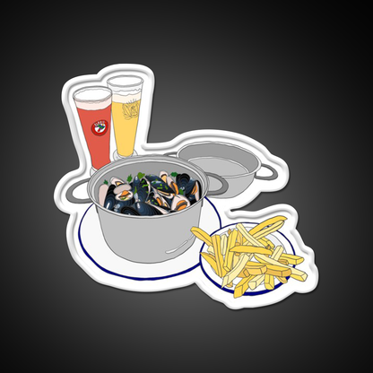Mussels From Brussels Beer Bar Decor Led Neon Sign Rgb Color - LED neon sign view 11