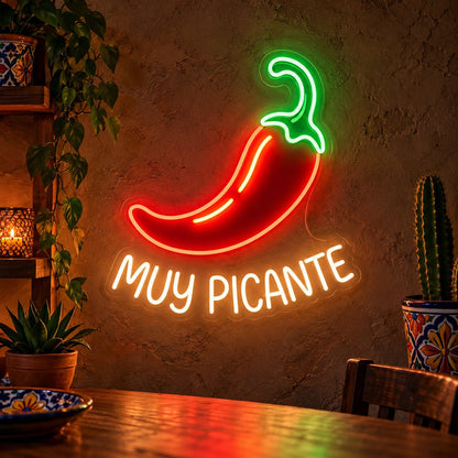 Muy Picante Pepper LED Neon Sign - Shineneon